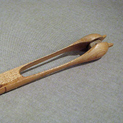 Wooden spoons used to play music.