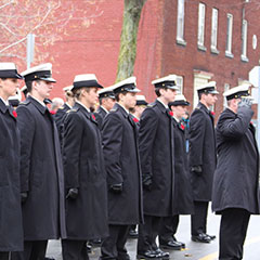 Soldiers and veterans during Remembrance Day in 2008.
